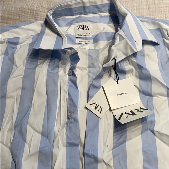Girls Zara Striped Shirt/Dress - Picture 2 of 3